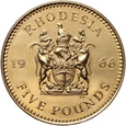 Rodezja, Elżbieta II, 5 funtów 1966