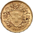Szwajcaria, 20 franków 1911 B