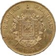 Francja, Napoleon III, 100 franków 1869 A, Paryż