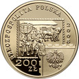 Polska, III RP, 200 złotych 2008, 450 lat Poczty Polskiej