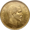 Francja, Napoleon III, 100 franków 1855 A, Paryż, PCGS MS62