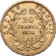 Francja, Napoleon III, 20 Franków, 1854
