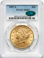 USA, 20 dolarów 1907 S, San Francisco, Liberty, PCGS MS62