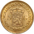 8. Holandia, Wilhelmina, 5 guldenów 1912