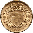18. Szwajcaria, 20 franków 1914 B