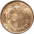 Szwajcaria, 10 franków 1913 B, Helvetia