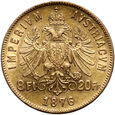 Austria, Franciszek Józef I, 8 florenów/20 franków 1876