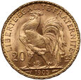 984. Francja, 20 franków 1905, Kogut
