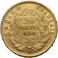 Francja, Napoleon III, 20 franków 1858 A, Paryż