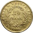 Niemcy, Westfalia, Hieronim Bonaparte, 20 franków 1809 J