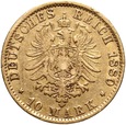 Niemcy, Hamburg, 10 marek 1880 J, rzadszy rok