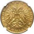 Austria, 100 szylingów 1936, NGC PL62, Madonna z Mariazell