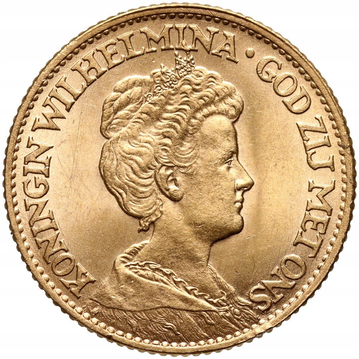 703. Holandia, Wilhelmina, 10 guldenów 1912