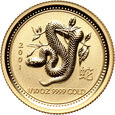 Australia, 15 dolarów 2001, Lunar, Rok Węża, 1/10 uncji