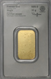 Złoto, sztabka, 10 g Au999, Heraeus