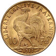 180. Francja, 10 franków 1911, Kogut