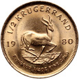 RPA, 1/2 Krugerranda 1980, 1/2 uncji złota