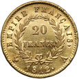 Francja, Napoleon I, 20 franków 1812 A