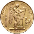 Francja, 100 franków przerobione na medal, Anioł, złoto