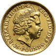 Wielka Brytania, 25 funtów 2014, Britannia, 1/4 uncji