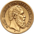 Niemcy, Wirtembergia, Karol I, 10 marek 1875 F, Stuttgart