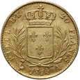 Francja, Ludwik XVIII, 20 franków 1814 A, Paryż