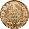 Francja, Napoleon III, 20 Franków, 1854