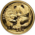 Chiny, 20 yuan 2005, Panda, 1/20 uncji