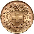 14. Szwajcaria, 20 franków 1935 LB 