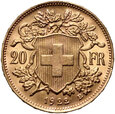 Szwajcaria, 20 franków 1922 B
