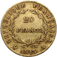 115. Francja, Napoleon I, 20 franków AN13 A (1804)
