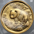 Chiny, 100 yuan 1997, Panda, 1 uncja złota
