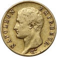 Francja, Napoleon I, 20 franków 1806 A, Mała głowa, Paryż