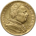 Francja, Ludwik XVIII, 20 franków 1814 L, Bayonne