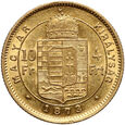 Węgry, Franciszek Józef I, 10 franków / 4 forinty 1873 KB
