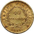 Francja, Napoleon I, 40 franków 1811 A