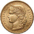 191. Szwajcaria, 20 franków 1896 B