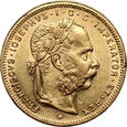 Austria, Franciszek Józef I, 8 florenów/20 franków 1882