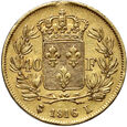 Francja, Ludwik XVIII, 40 franków 1816 L, Bayonne