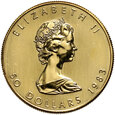 Kanada, 50 dolarów 1983, Liść klonu, 1 uncja złota