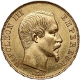 Francja, Napoleon III, 50 franków 1857 A, Paryż
