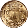 Szwajcaria, 10 franków 1914 B, Helvetia