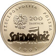 Polska, III RP, 200 złotych 2005, 25-lecie NSZZ Solidarność