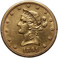 USA, 10 dolarów 1891 CC, Carson City, Liberty