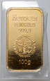 Sztabka złota, 100 g, Au9999, Heraeus