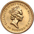 Wielka Brytania, 10 funtów 1987, Britannia, 1/10 Oz Au999, #ZA