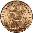 736. Francja, 20 franków 1908, Kogut