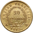 Francja, Napoleon I, 20 franków 1813 A