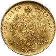 980. Austria, 4 floreny/10 franków 1892 Nowe bicie