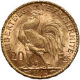 8. Francja, 20 franków 1904, Kogut